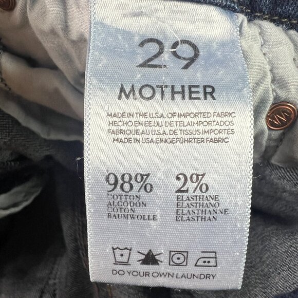 MOTHER Women's Skinny Jeans - Dark Blue - Picture 7 of 16